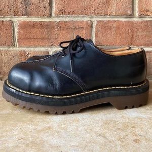 vintage dr. martens MIE steel toe two tone platform oxfords